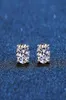 Stud Real Moissanite Earrings 14K White Gold Plated Sterling Silver 4 Prong Diamond Earring For Women Men Ear 1ct 2ct 4ctStudStudS5033321