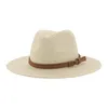 Beralar Yaz Şapkaları Kadın Panamas Solid Saman Açık Plaj Seyahat Band Sıradan Erkekler Caz Caps Sombreros de Mujer