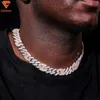 12 mm VVS Moissanite Cuban Chain Hip Hop e Collane maschile alla moda Diamond Link