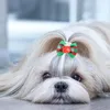Appareils pour chiens 20pcs Hoies de compagnie Bows Bands de Noël