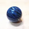 Estatuetas decorativas de 80/10/20mm de cristal orb azul derretimento de pedra de pedra de quartzo vermelha de fundição de bola de cura decoração de casa