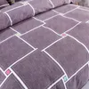 Bedding Sets Soft & Comfortable Warm Velvet Cotton 4 PCS King Size - Quilt Duvet Cover Flat Ruffles Sheet 2 Pillowcase 200x230cm