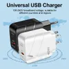 USB PD Charger 40W Double ports Type C Chargeur mural Charge rapide 3.0 Adaptateur de chargeur de téléphone pour iPhone 15 14 Pro Xiaomi Samsung