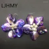 Dangle Earrings LJHMY Large Shell Pearl Flower For Women Trendy Women's Jewelry Statement Big Earring