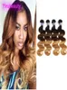 Brésilien Virgin Hair Body Wave 1b 4 27 Ombre 100 Extensions de cheveux humains 4 Boundles 1B427 Double trame 4 pièces6442174