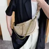 Bag Straw Crossbody 2024 Sommer Mode hochwertige Frauendesigner Handtasche Kette Schulter Messenger Travel Brust