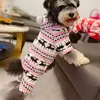 Dog Apparel Pet Christmas Clothing Warm Fleece Hoodie Clothes Deer Pattern Small Medium Dogs Vest Outdoor Sweatshirt Puppy Cat Supplies