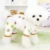 Vêtements pour chiens vêtements de mode combinaison d'automne mignon chiot imprimé pyjamas doux chat chaud chat chaton costume chihuahua