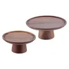 Kitchen Storage Wood Cake Stand Dessert Display Plate Serving Tray For Table Pies Wedding L