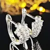 Stud -oorbellen rond Elegante Dange Rhinestone Drop for Women Luxury Fashion Jewelry Oorbellen Hangers E2315