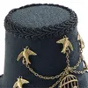 Berets Victorians Top Hat Black Fedoras 헤어 클립 할로윈 코스프레 파티 헤드 피스