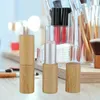 Speicherflaschen 2pcs Bambus leerer Lippenstift -Rohr Mini Kosmetik DIY liefert Lipglossrohre Container für Valentinstag vorhanden Frauen