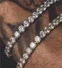 Rundt fyrkantigt snitt Mens Tennis Armband Zirconia Triple Lock Hiphop Jewelry Cubic Luxury Crystal CZ Men Fashion Charm Wmtufz Dayupsh4790847