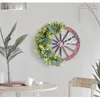 Decorative Flowers Artificial Spring Wreath With Welcome Wheel Leaves For Front Door Wedding Party Indoor And Outdoor Decorations