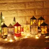 Candle Holders Christmas Lantern Lamplightdecorative Snow Vintage Nativity Scene Led Decor Gifts Building Lit Night Holder Centerpiece Table