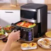 Fryers 10.5L Friggitore d'aria di grande capacità con finestra visibile, guscio in acciaio inossidabile, versione tocco intelligente, friggitrice per olio per la casa 220V