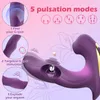 3 in 1 Clitoral Sucking Vibrator For Women 15 Modes Clitoris Vacuum Stimulator Tongue Licking Dildo Adults Goods Sex Toys Female 240401