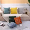 Pillow Inyahome Set Of 2 Silver Stripe Velvet Throw Covers Case Luxury Modern Pillowcases For Bed Sofa Couch Car Chair