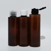 Storage Bottles 50pcs 100ml 120ml 150ml Empty Amber Refillable Cosmetic Bottle With Plastic Flip Cap Capacity PET Shampoo Container