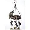 Figurine decorative Bird Nest Verve Codice di vento in metallo esterno in metallo 1 pezzi