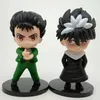 MANGA ANIME 6pcs/set figura anime yuyu hakusho yuusuke urameseshi kurama fugace ombra pvc simpatico Q-versioni modelli di regalo per bambini 9-11cm 240413