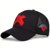 Ball Caps X Letter Baseball Cap Mesh Polyester Snapback Hat Breathable