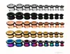 2018 Nya 18st Lot 16mm10mm rostfritt stål öronproppar tunnlar trumpetskal öron expansion piercing smycken tillbehör4439739