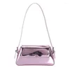 Sacs de taille Mifuny Silver Patent Sac à épaule PU PU Cuir Femmes Brand Design Madies Sac à main Simple Femme Femme Party Clakets Small Tote