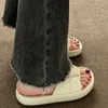 2024 Sommer Gladiator Frauen Pantoffeln Mode elegante offene Toe Beach Urlaubsrutschen Schuhe Damen Casual Flats Schlafzimmer 240409