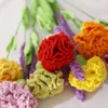 Декоративные цветы ручной симуляции букет гвоздика цветочная ветвь вязаная пряжа