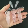 Figurines décoratives MJP de haute qualité Polied Natural Rose Rose Quartz guérison Crystal Pendant Goddess Statue for Decoration Gift