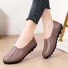 Buty swobodne kobiety moda płaskie miękkie mokasyny trampki okrągłe palce damskie Oxford wygodne, prawdziwa skóra plus size