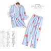Vêtements de maison coton pyjamas femmes fleur imprime
