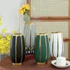 Vases Nordic Style Pleated Vase Decoration Living Room TV Cabinet Hallway Dining Table Bedside Ceramic Flower Container