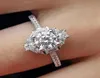 Trendy Simple Square Zircon Princess Rings Euramerican Engagement Wedding Rings for Women Fashion Party Jewelry Present Bague Femme8849194