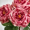 Decorative Flowers Rose Artificial Flower Arrangement With Cylinder Vase