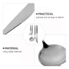 Ensembles de vaisselle Scoop Scoop Steak Fork Spoon Kit Cutlery Set Logeware En acier inoxydable Voyage