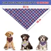 Dog Apparel 8 Pcs Bandana Plaid Pet Puppy Cat Bib Scarf Adjustable Double Side Triangle For Small Medium Large