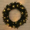 Decorative Flowers Christmas Wreath 50cm Ornaments Wooden Door Hanging Wall Decoration Pendant