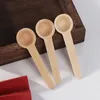 Wegwerp plattee 50 stuks Tiny Kitchen Spoon Mini houten lepels badzout schep proeven baby snoep voor suikerzout thee