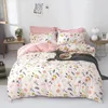 Bedding Sets Yaapeet 3/4pcs Cartoon Pattern Set Warm Polyester Bedroom Pastoral Linens High Quality Quilt Cover Pillowcase