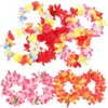 Flores decorativas 5 PCs Garland Beach Hula Dance Darco Loop Costume Acessório Aldult Dress Up Tropical Luau Party Favors Child