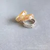 Original varumärke High Edition Van Kaleidoscope Ring for Womens Ny smal full diamant fyra bladgräs Mosang Small Man midja r