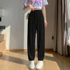 Women's Pants Women Spring Summer Ice Silk Harem 2024 High Waist Loose Straight Casual Pant Female Outdoor Solid Trousers