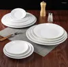 Plates Stock Home Restaurant Dinner Dishes Custom Logo Melamine Solid White For Restaurants