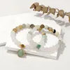 Strand 2st/Set Picture Stone Pärlor armband Oregelbundna hängsmycken Naturliga opaliter för kvinnor män smycken