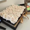 Dekorativa blommor 25/50 st 7cm konstgjorda pe skum rose brudbuketter för bröllopsbord hemfest dekorationer diy scrapbook leverans
