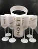 Ice skopor och kylare med 6st vita glas Moet Chandon Champagne Glass Plastic302W208D253V8919261