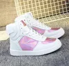 Fitnessschuhe 2024 Ankunft beleuchtete Süßigkeiten Farbe High-Top-Männer Unisex Fashion Flat Platform Paar