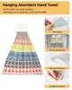 Towel Bohemian Ethnic Style Hand Towels Home Kitchen Bathroom Dishcloths With Hanging Loops Quick Dry Soft Absorbent